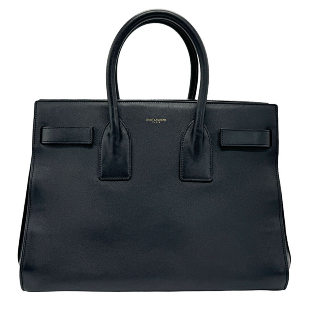 Saint Laurent Shoulder Bag Handbag Sac de Jour Leather Black